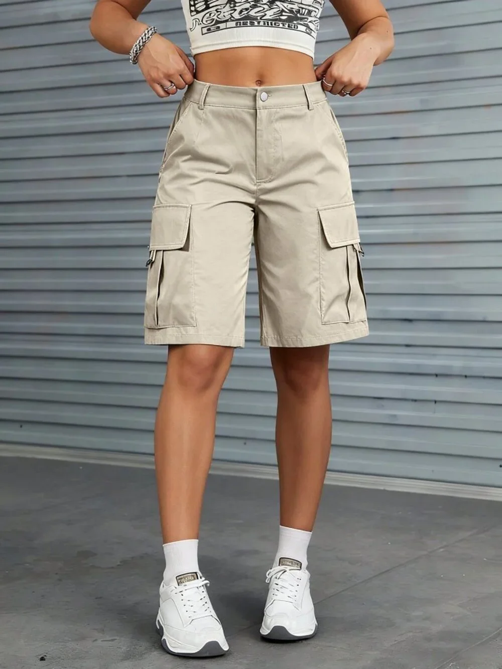Casual Women's Multi-Pocket Cargo Shorts
